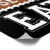 サッカーパーティーレディ食べセットサインプリント ポスター (角)