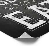 サッカーパーティーレディ食べセットショークプリント ポスター (角)