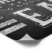 サッカーパーティーレディ食べセットショークプリント ポスター (角)