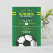 サッカーパーティー招待状誕生日ボーイズ招待状 招待状 (スタンド正面)