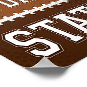 サッカーパーティー水和駅標識プリント ポスター (角)