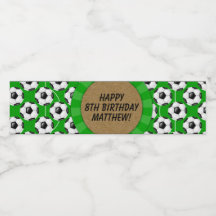 サッカーパーティー水瓶用ラベル