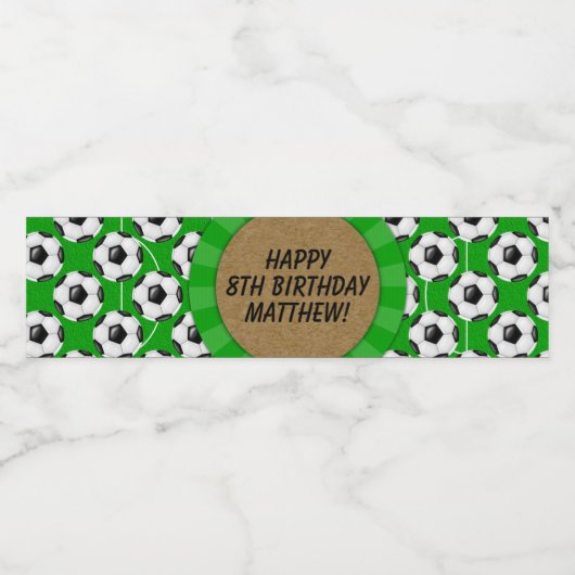 サッカーパーティー水瓶用ラベル ペットボトルラベル (シングルラベル)