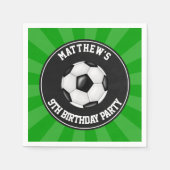 サッカーパーティー紙ドリンクナプキンス スタンダードカクテルナプキン (正面)