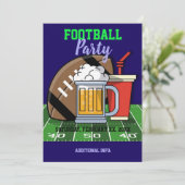 サッカーパーティー紫 招待状 (スタンド正面)