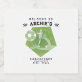 サッカーパーティー試合日ピッチ誕生日パーティー ビールラベル (シングルラベル)