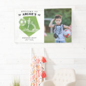 サッカーパーティー試合日ピッチ誕生日写真ウェルカム 横断幕 (インサイチュ)