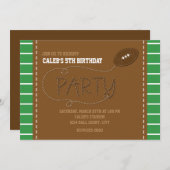 サッカーパーティー誕生日キッズタイポグラフィ招待状 招待状 (正面/裏面)