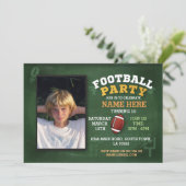 サッカーパーティー誕生日ラグビーフォトボーイズスポーツ 招待状 (スタンド正面)