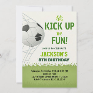 サッカーパーティー誕生日招待状 招待状