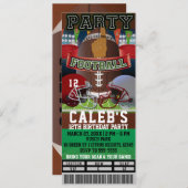 サッカーパーティー誕生日VIPゲームチケットカスタム 招待状 (正面/裏面)