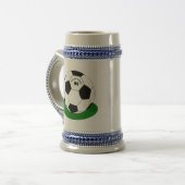 サッカーパーティー、サッカーのボール(名前と番号) ビールジョッキ (正面左)