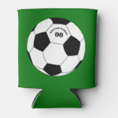 サッカーパーティー、サッカーのボール（名前と番号） 缶クーラー (正面)