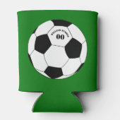 サッカーパーティー ボール 名前＆番号付き 缶クーラー (裏面)