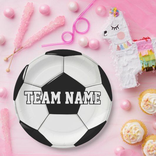 サッカーパーティー/宴会カスタムチーム名スポーツ ペーパープレート (パーティー)
