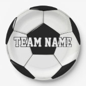 サッカーパーティー/宴会カスタムチーム名スポーツ ペーパープレート (正面)