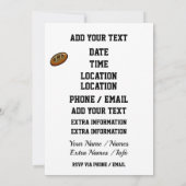 サッカーパーティー 招待状 (裏面)