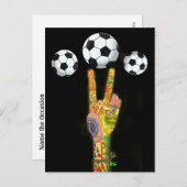 サッカーパーティー!by SRF インビテーションポストカード (正面/裏面)