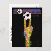 サッカーパーティー!by SRF インビテーションポストカード (正面/裏面)