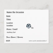サッカーパーティー!by SRF インビテーションポストカード (裏面)
