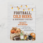 サッカービーズアダルトオス誕生日アダルトカボチャ 招待状 (正面/裏面)