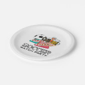 サッカービールピザサッカー時計パーティー ペーパープレート (アングル)