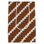 サッカーピグスキンレーススポーツチームコーチおもしろい ミディアムペーパーバッグ (裏面)