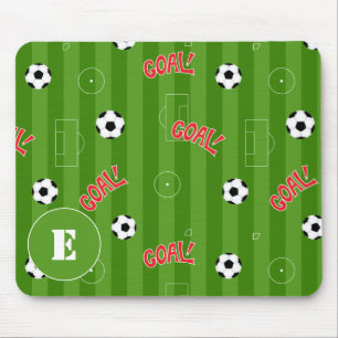 サッカーピッチパーソナライズされたサッカー選手 マウスパッド