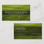 サッカーピッチ – サッカースクールコーチビジネスカード 名刺 (正面/裏面)