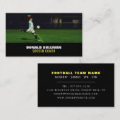 サッカーピッチ、サッカー選手/コーチ/リファレンス 名刺 (正面/裏面)