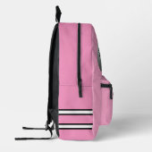 サッカーピンクバックパックパーソナライズされたバラ選手ゴール プリントバックパック (左)