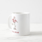 サッカーファミリーのクリスマス コーヒーマグカップ (正面左)