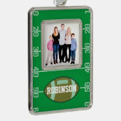 サッカーファミリークリスマス シルバープレートフレームオーナメント (右)