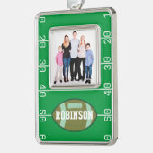 サッカーファミリークリスマス シルバープレートフレームオーナメント (左)