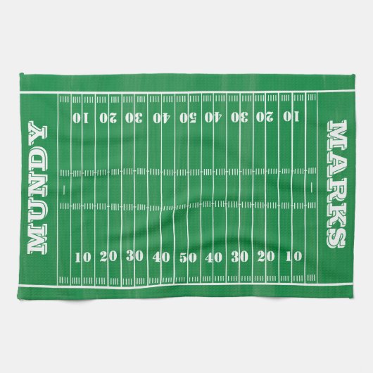 サッカーファミリー日曜日ゲームデイギフト キッチンタオル (横)