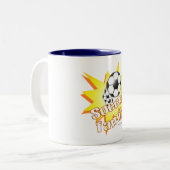 サッカーファミリー ツートーンマグカップ (正面左)