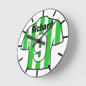 サッカーファンのために。サッカークラブ ラウンド壁時計 (傾斜)