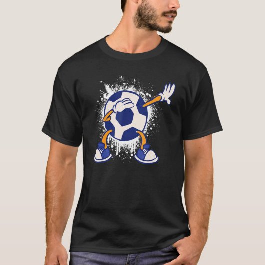 サッカーファンのためのキッズダビングサッカー選手 Tシャツ (正面)