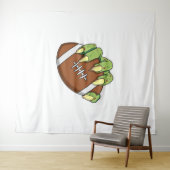 サッカーファンのためのサッカーハロウィーンデザイン タペストリー (インサイチュ(横))