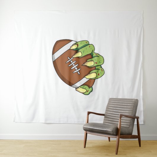 サッカーファンのためのサッカーハロウィーンデザイン タペストリー (インサイチュ(横))