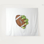 サッカーファンのためのサッカーハロウィーンデザイン タペストリー (正面(横))