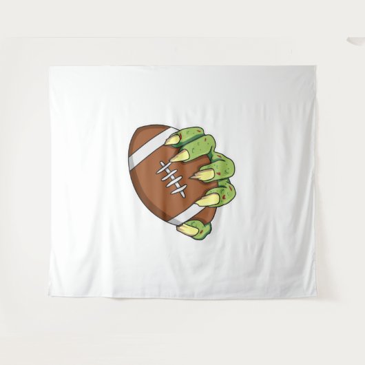 サッカーファンのためのサッカーハロウィーンデザイン タペストリー (正面(横))