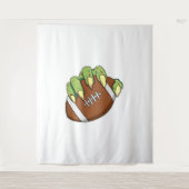 サッカーファンのためのサッカーハロウィーンデザイン タペストリー (正面)