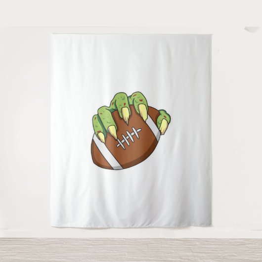 サッカーファンのためのサッカーハロウィーンデザイン タペストリー (正面)