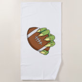 サッカーファンのためのサッカーハロウィーンデザイン ビーチタオル (正面)