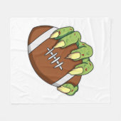 サッカーファンのためのサッカーハロウィーンデザイン フリースブランケット (正面(横))