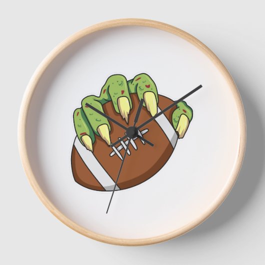 サッカーファンのためのサッカーハロウィーンデザイン 壁時計 (正面)