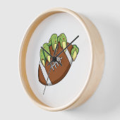 サッカーファンのためのサッカーハロウィーンデザイン 壁時計 (傾斜)