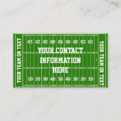 サッカーファンのコーチ選手 名刺 (裏面)