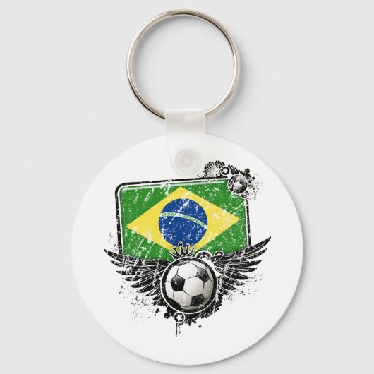 サッカーファンのブラジル キーホルダー (正面)